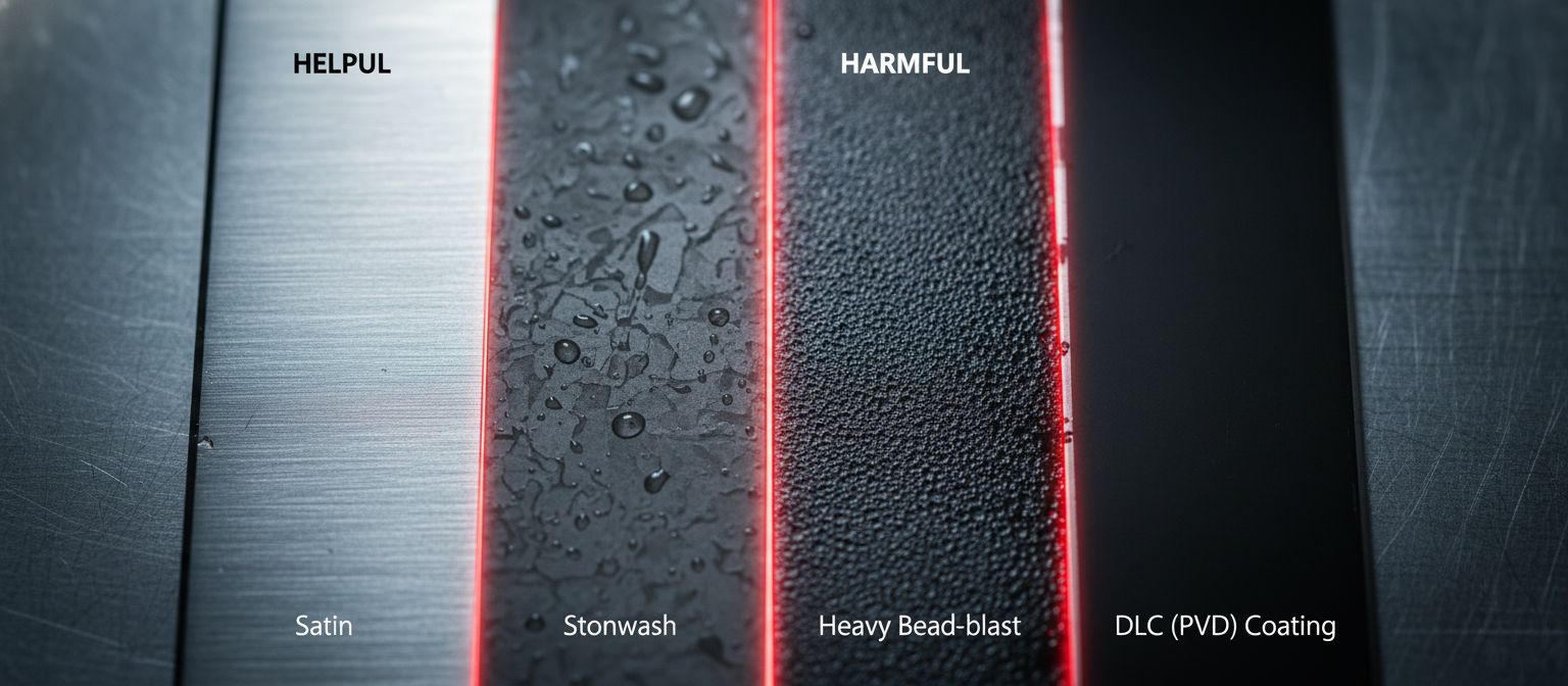 finish options 4116 knives