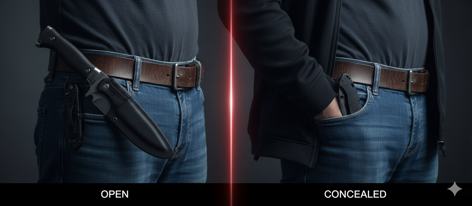 washington open vs concealed knife carry