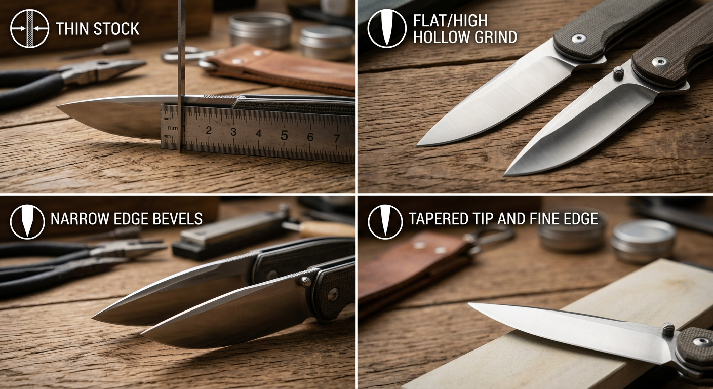 Blade geometry for 8Cr13MoV knives geometry for 8Cr13MoV knives