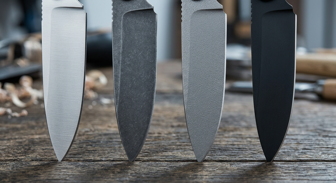 Surface finish options for 8Cr13MoV knives finish options 8Cr13MoV knives