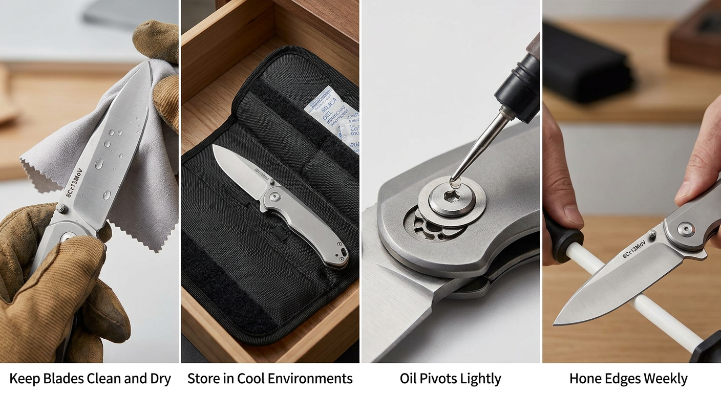 Care and maintenance for 8Cr13MoV knives care and maintenance 8Cr13MoV knives