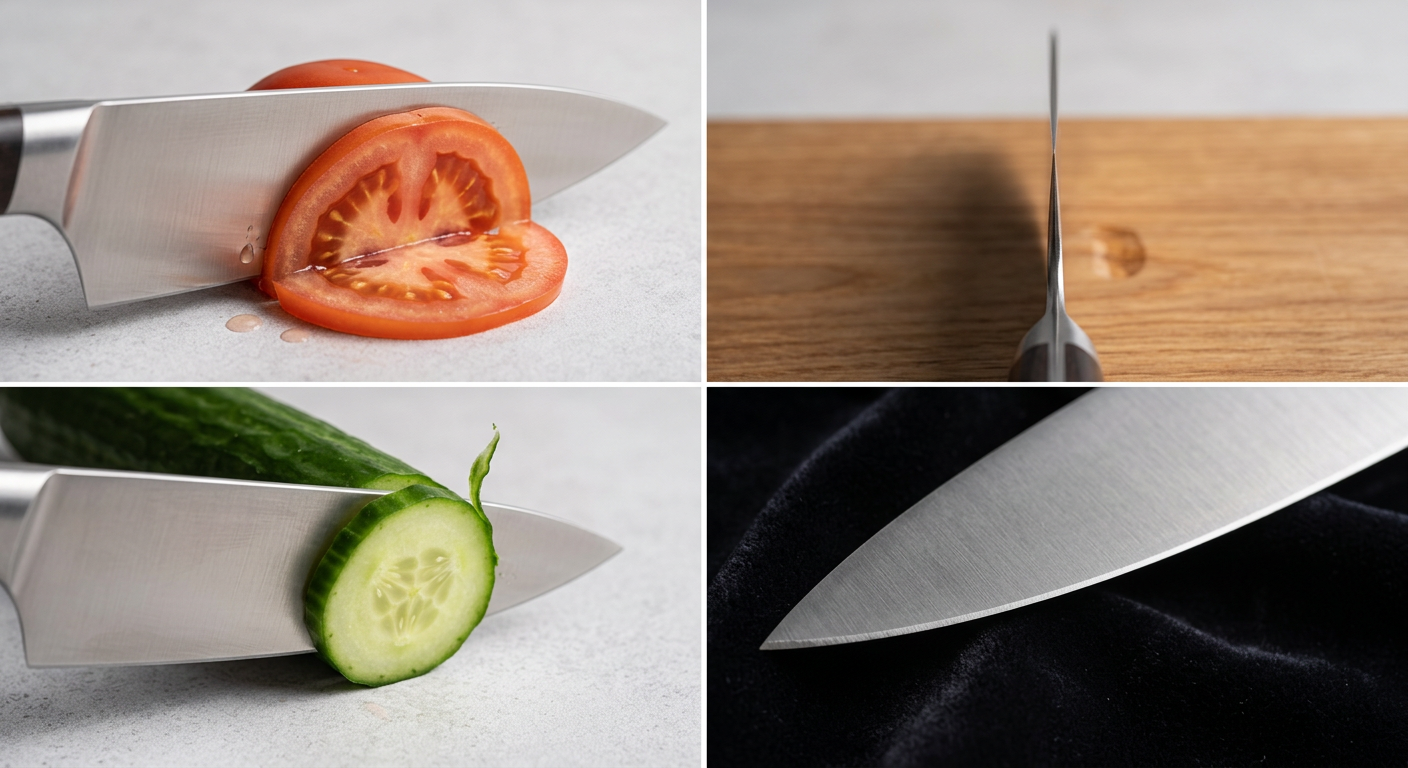 Blade geometry to optimize 4116 performance geometry for 4116 steel knives