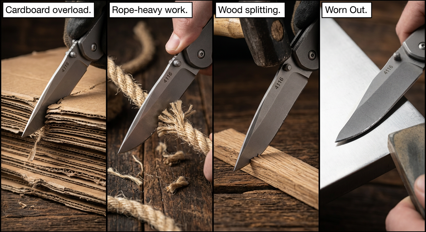 Limits of 4116 stainless steel performance where 4116 steel struggles