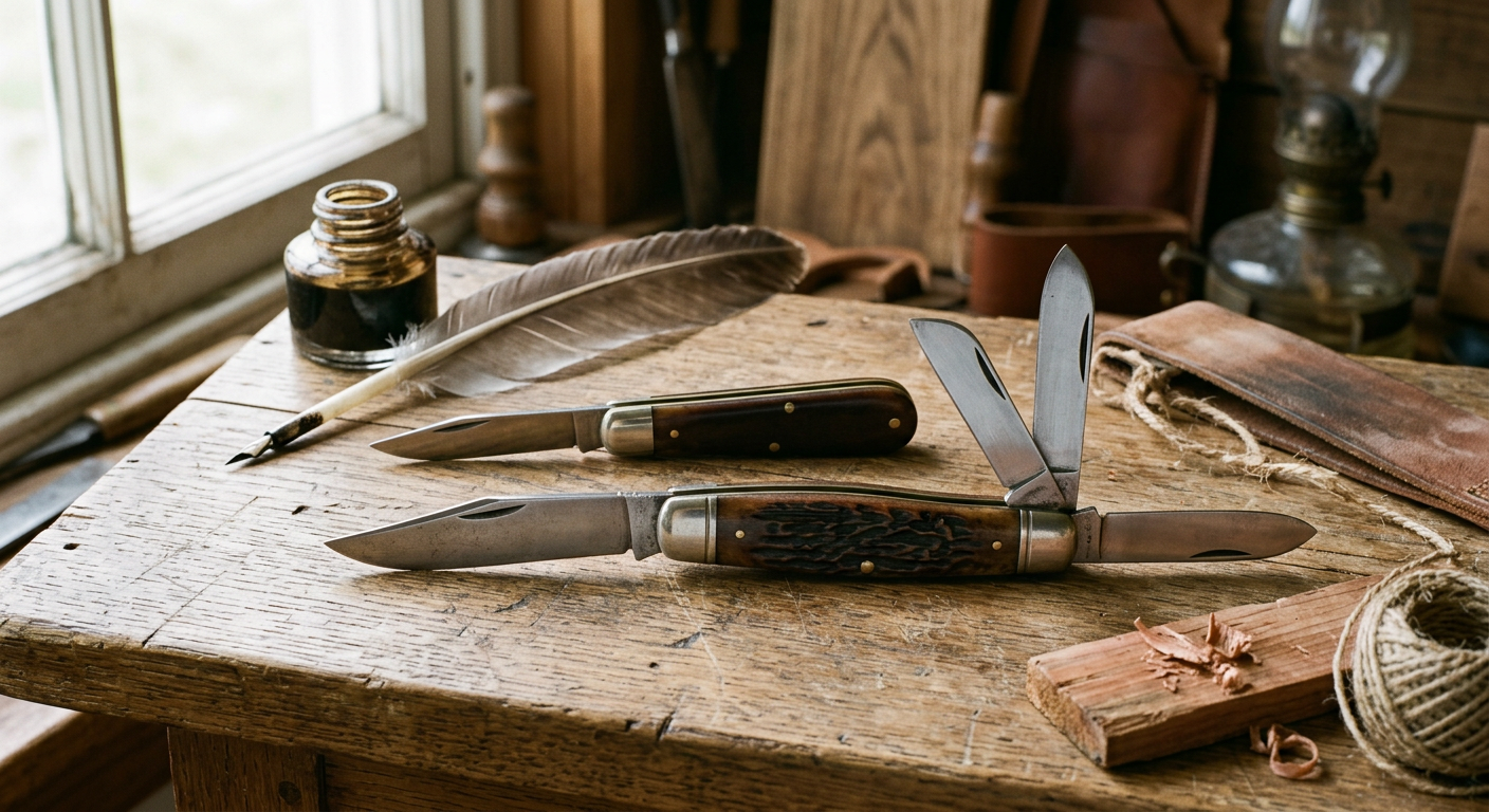 history penknife quill sharpener pocket knife evolution