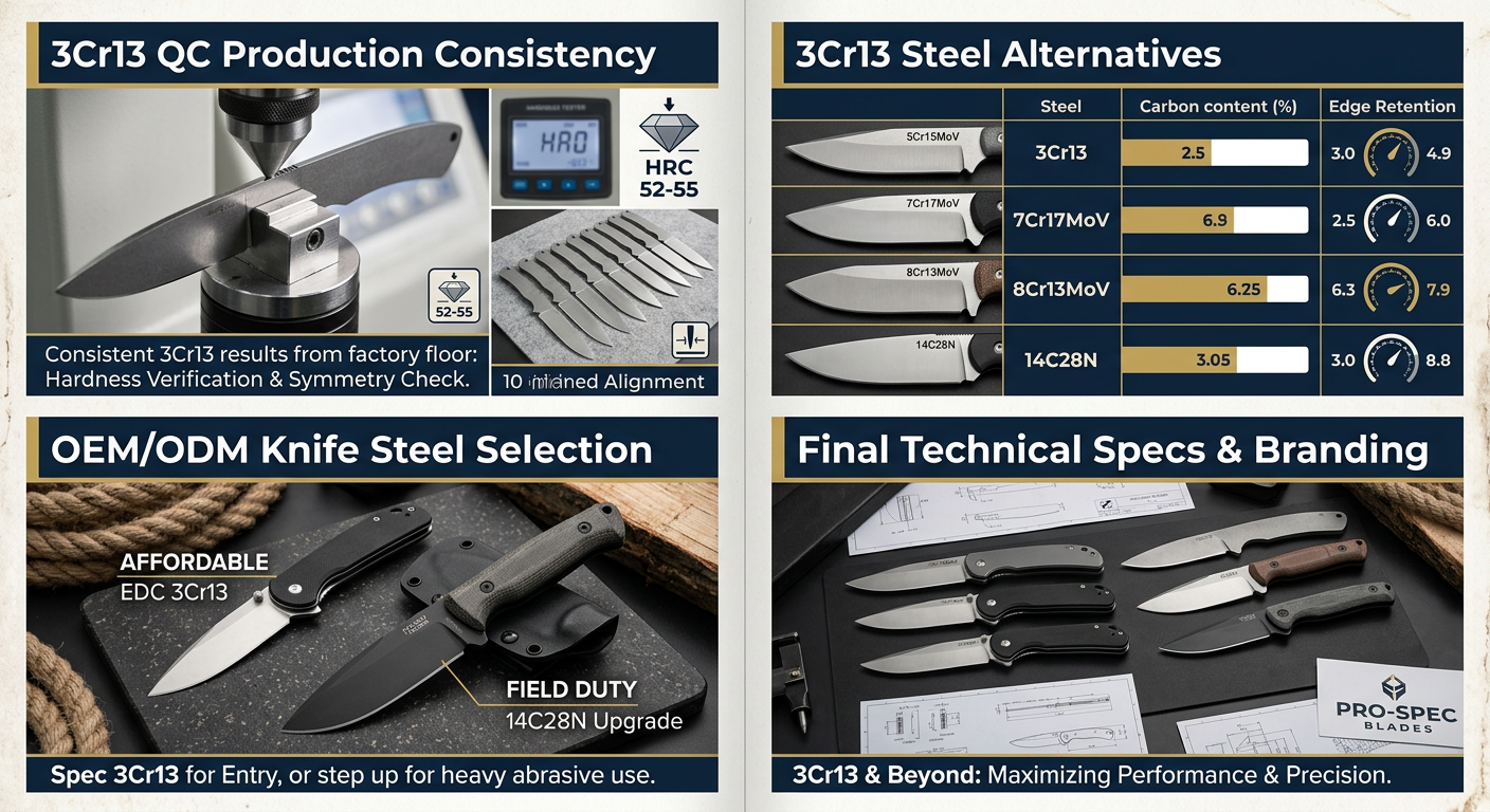 OEM ODM knife steel selection