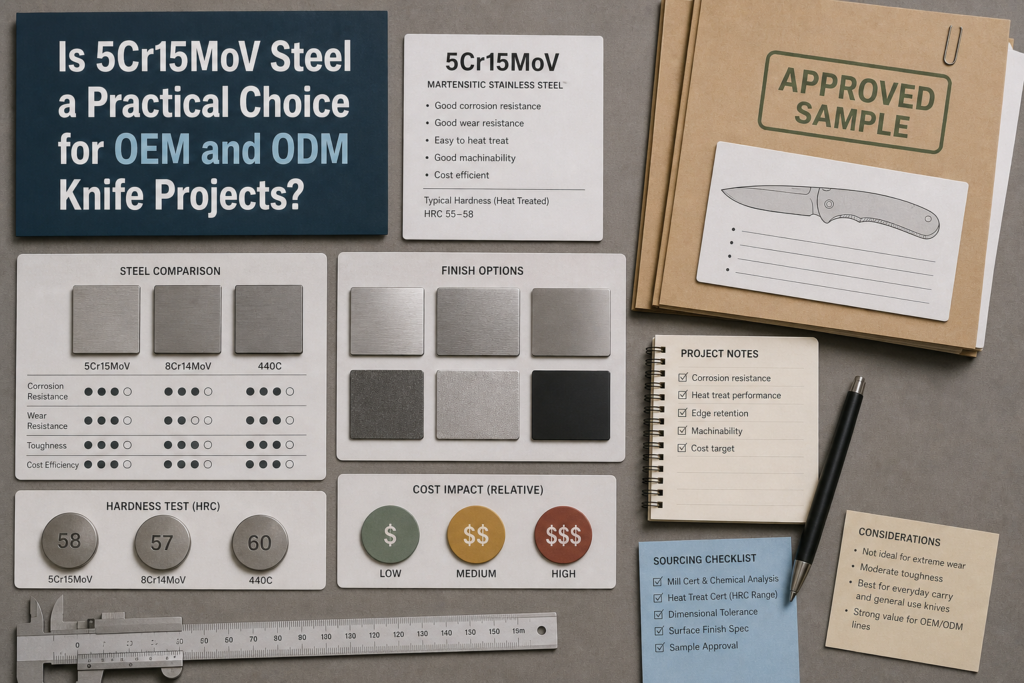 Is 5Cr15MoV Steel a Practical Choice for OEM and ODM Knife Projects? product planning image