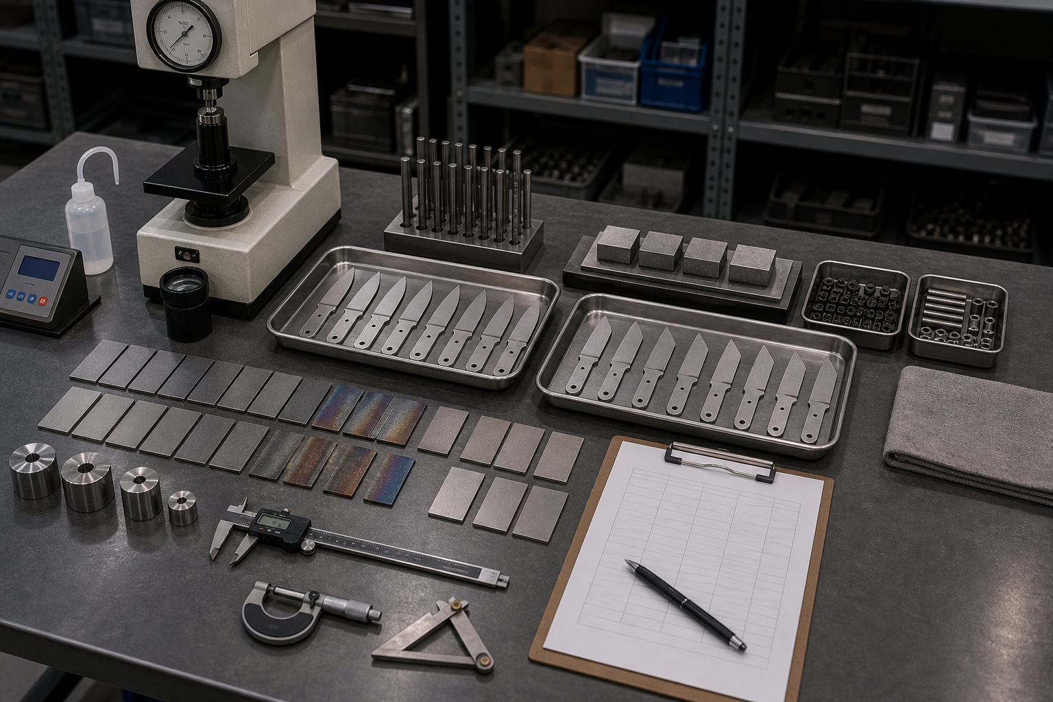knife blade heat treatment and hardness testing knife blade heat treatment and hardness testing