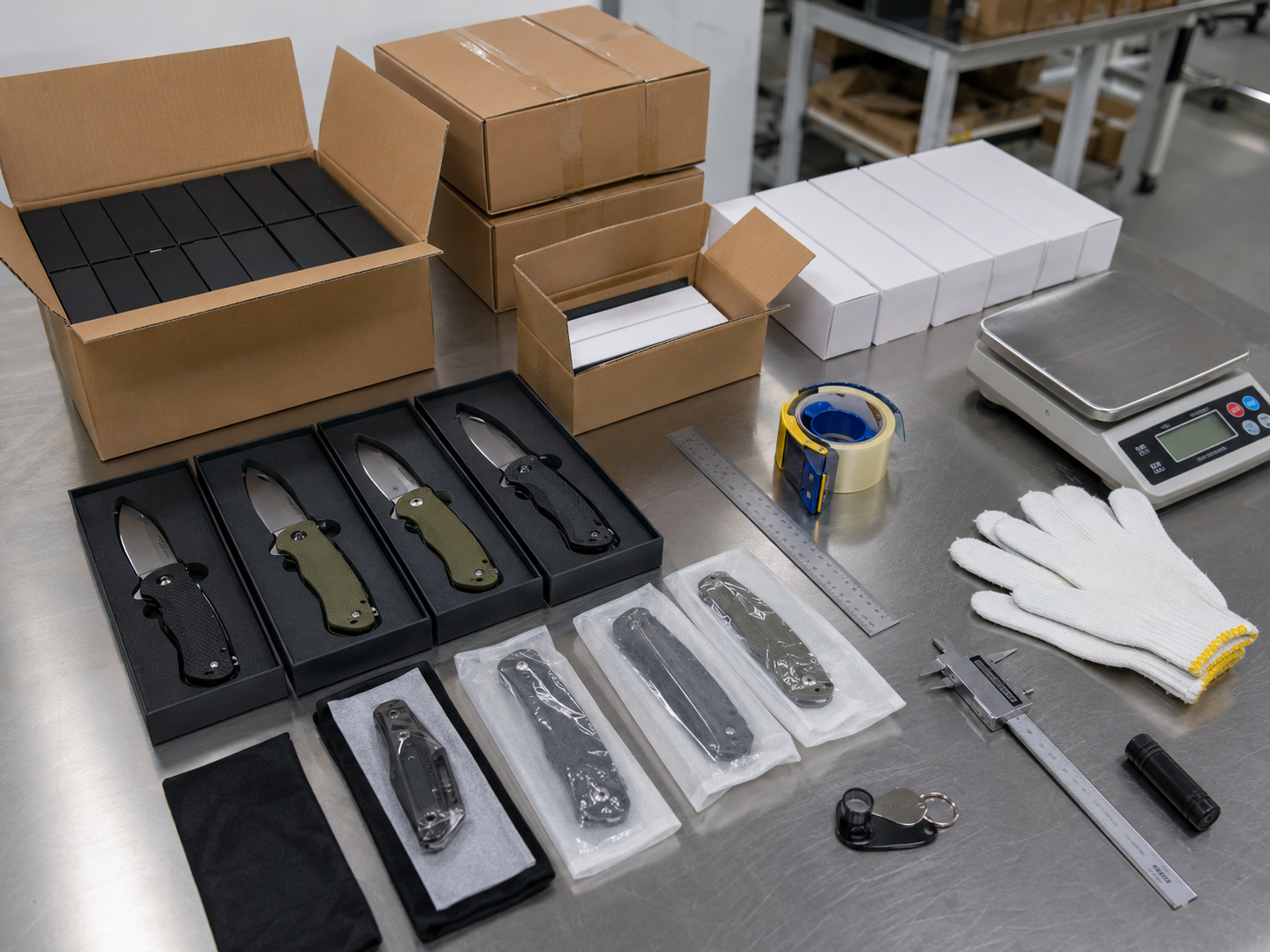 FOB knife packaging inspection
