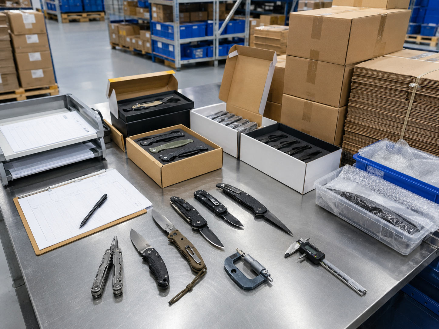 ODM knife order communication and delivery planning