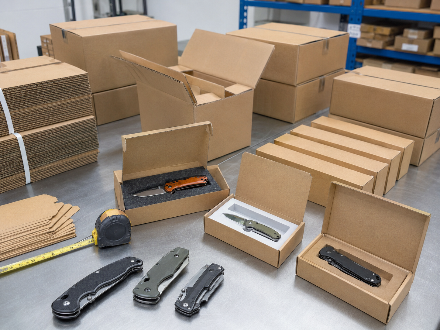 OEM knife retail box and master carton design