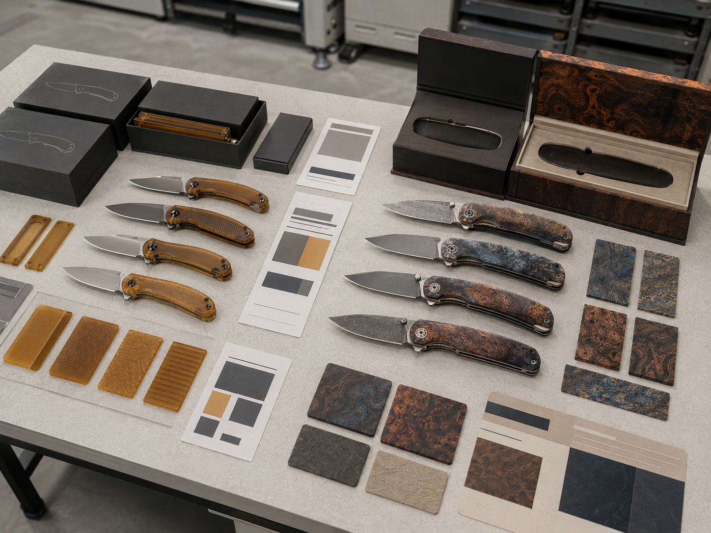 PEI or RAFFIR folding knife market positioning