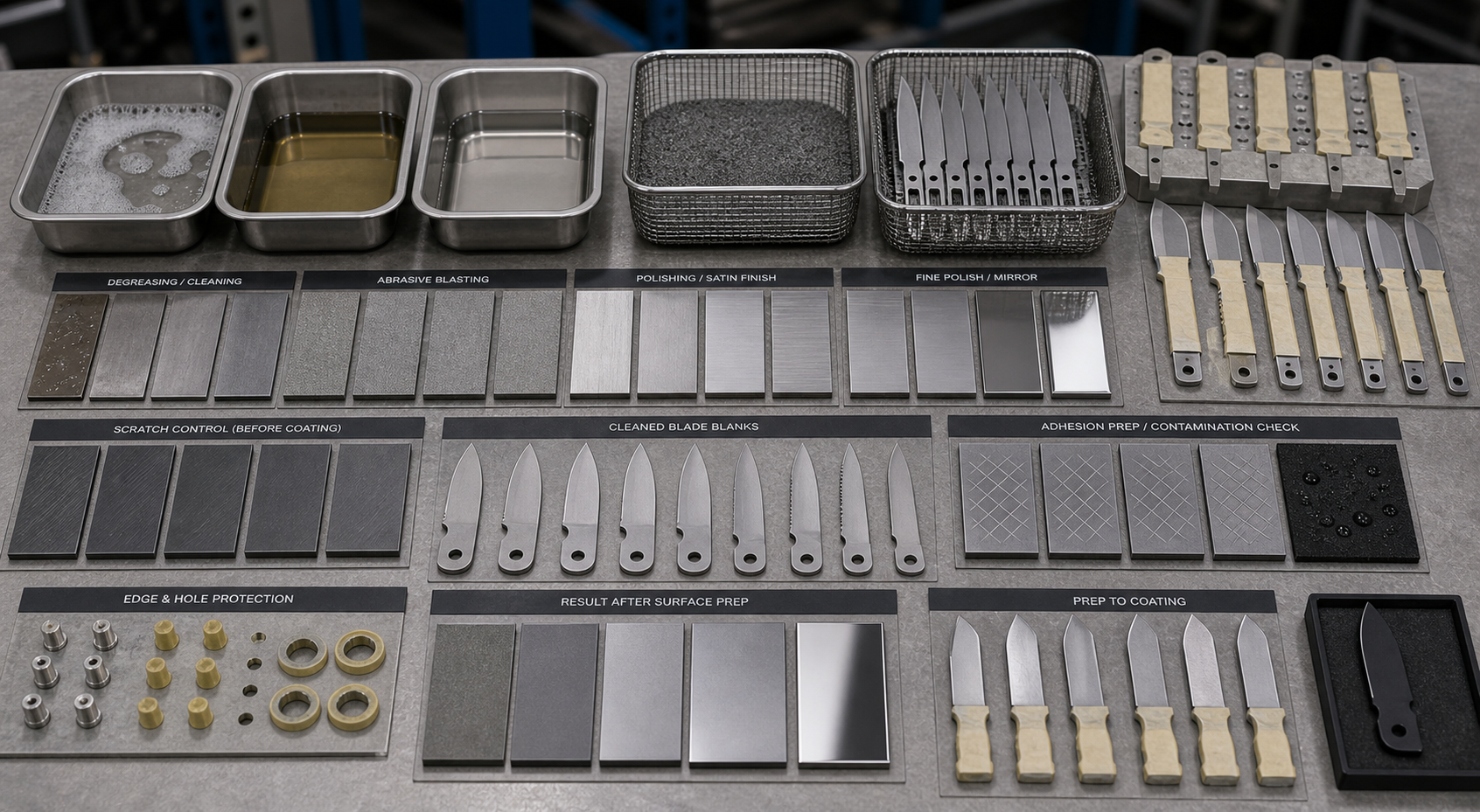 blade coating surface preparation blade coating surface preparation