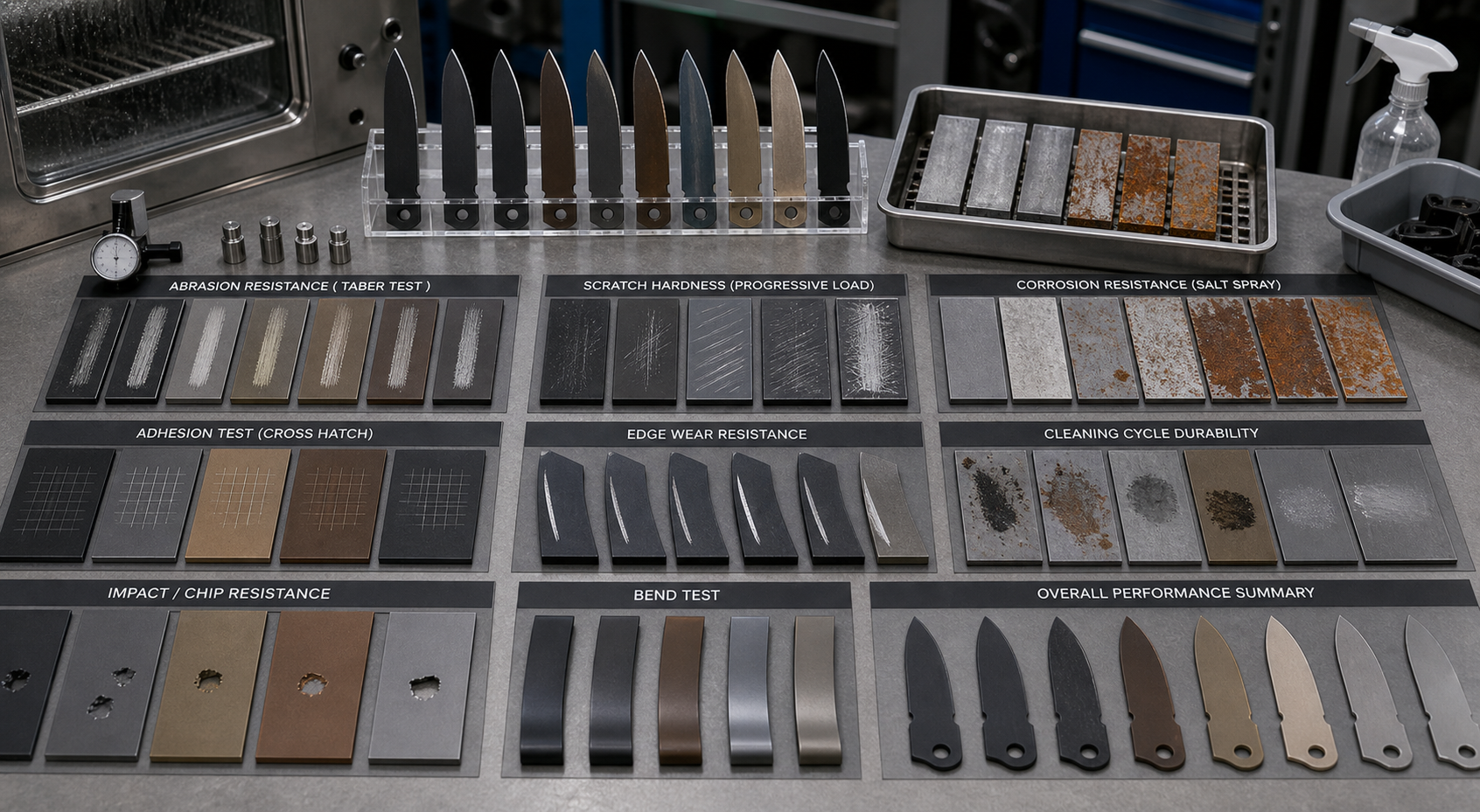 blade coating durability and corrosion testing blade coating durability and corrosion testing