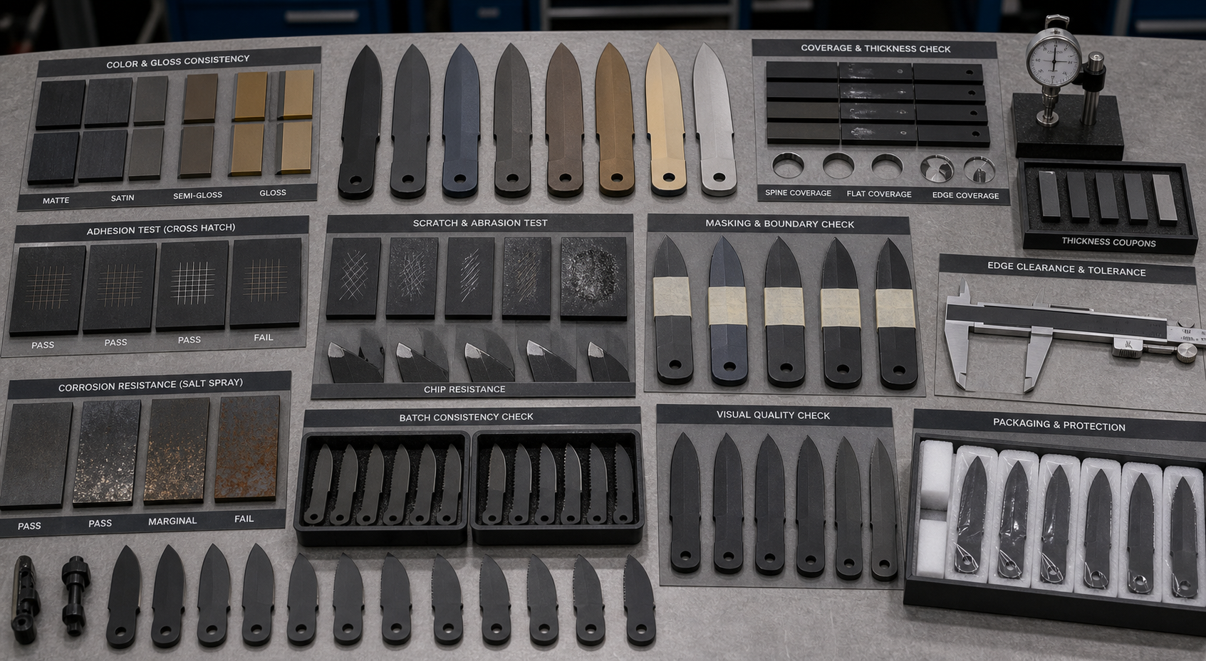 coated blade quality inspection coated blade quality inspection