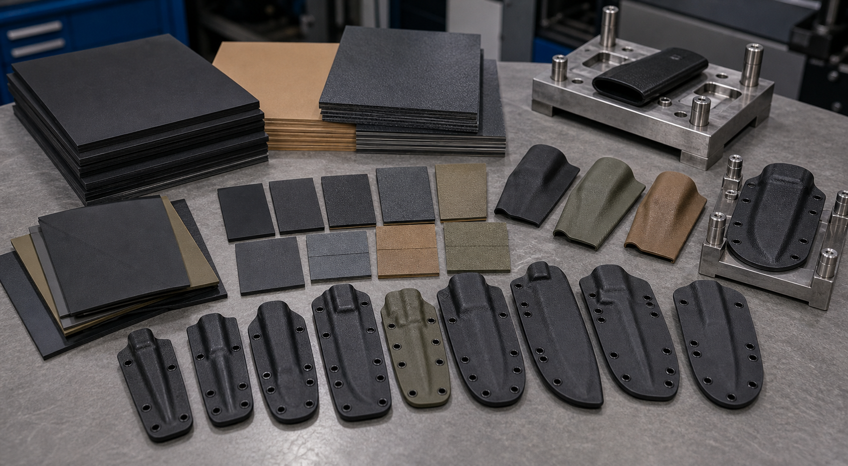 Boltaron and Kydex sheath material comparison Boltaron and Kydex sheath material comparison