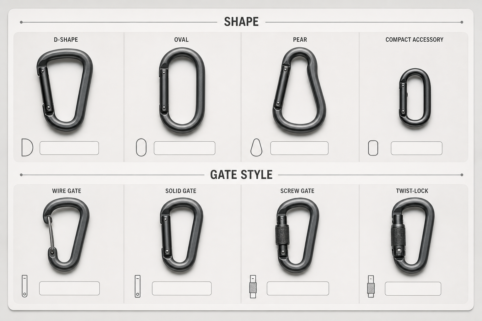 carabiner material and finish selection carabiner material and finish selection