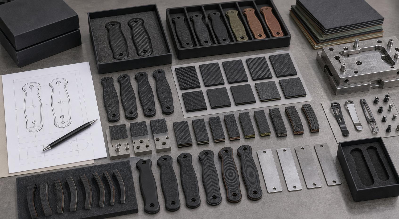 carbon fiber knife scale RFQ planning
