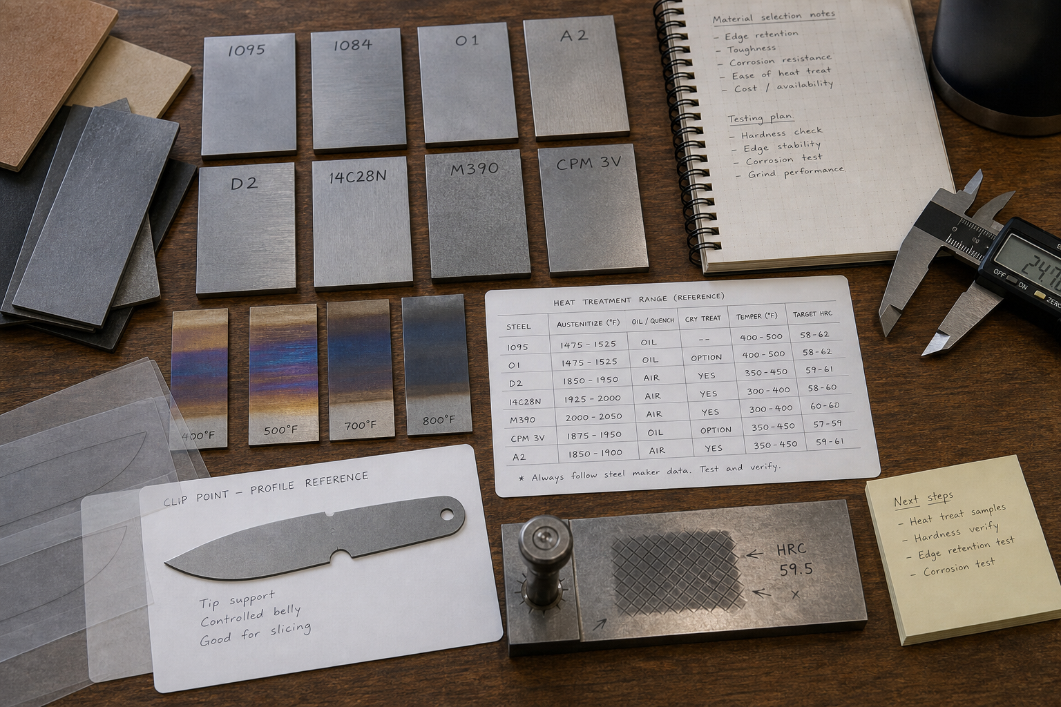 clip point blade steel and heat treatment selection clip point blade steel and heat treatment selection
