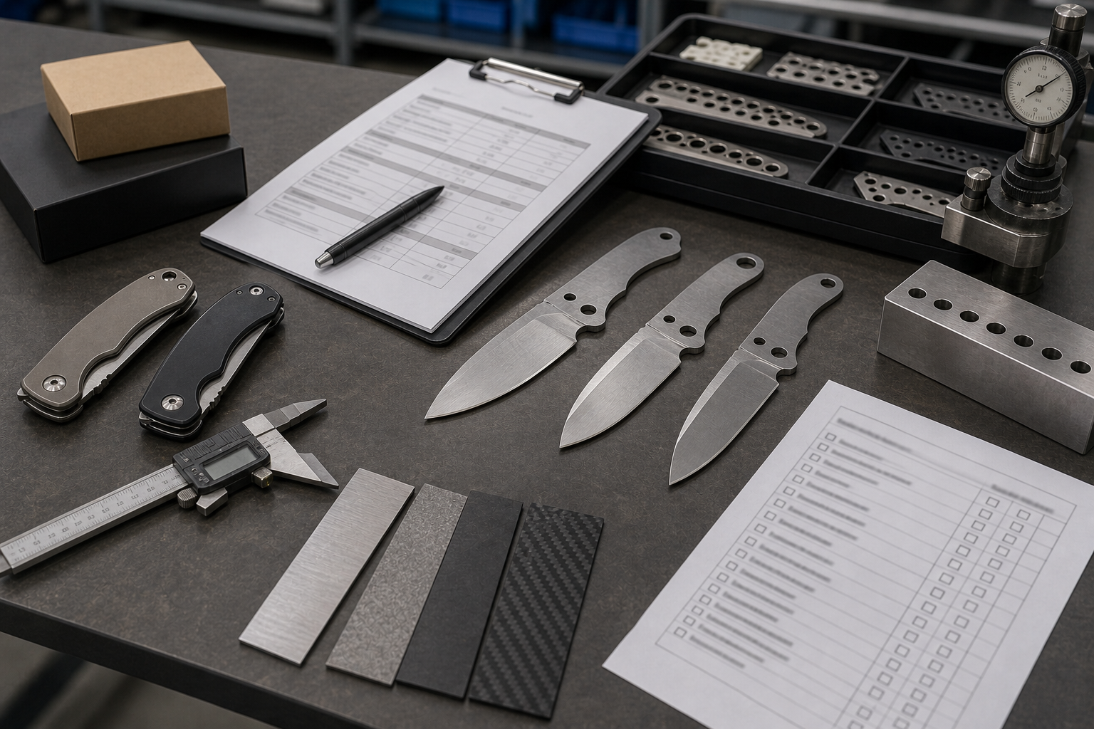 RFQ and QC checklist for D2 and S30V knife production