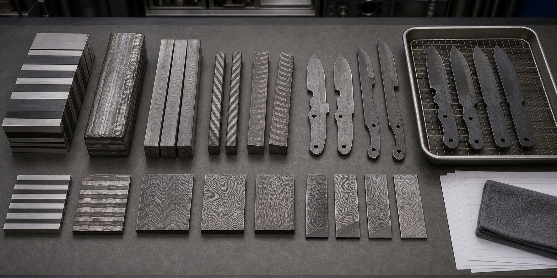 pattern welded Damascus steel billet process pattern welded Damascus steel billet process
