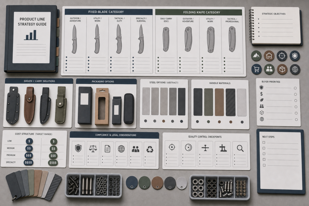 Should Sellers Choose Fixed Blade Knives or Folding Knives for Their Product Line? product planning image