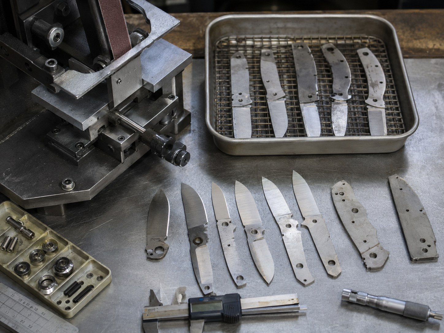 folding knife blade processing and heat treatment