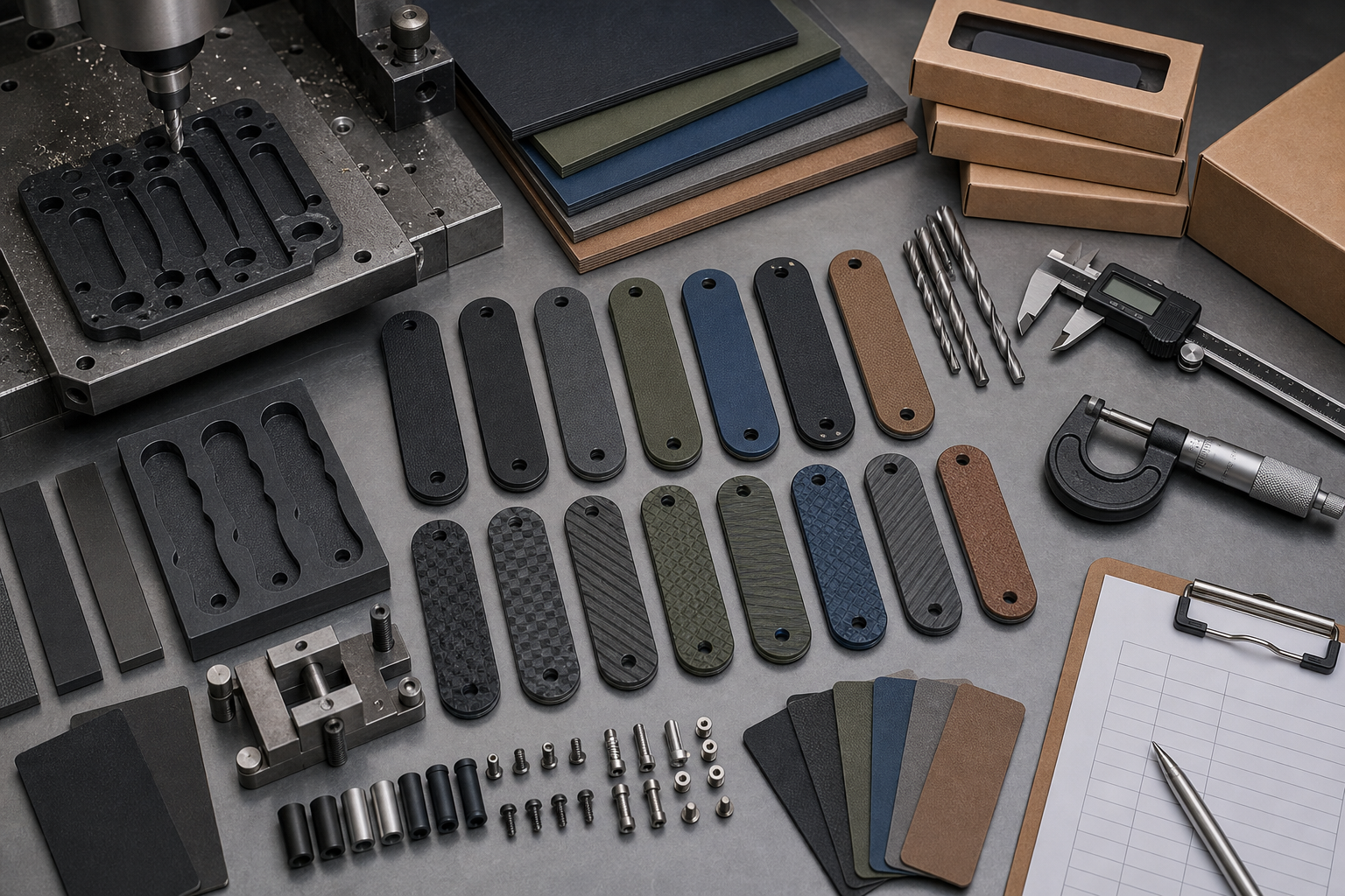 G10 OEM knife handle material machining G10 OEM knife handle material machining