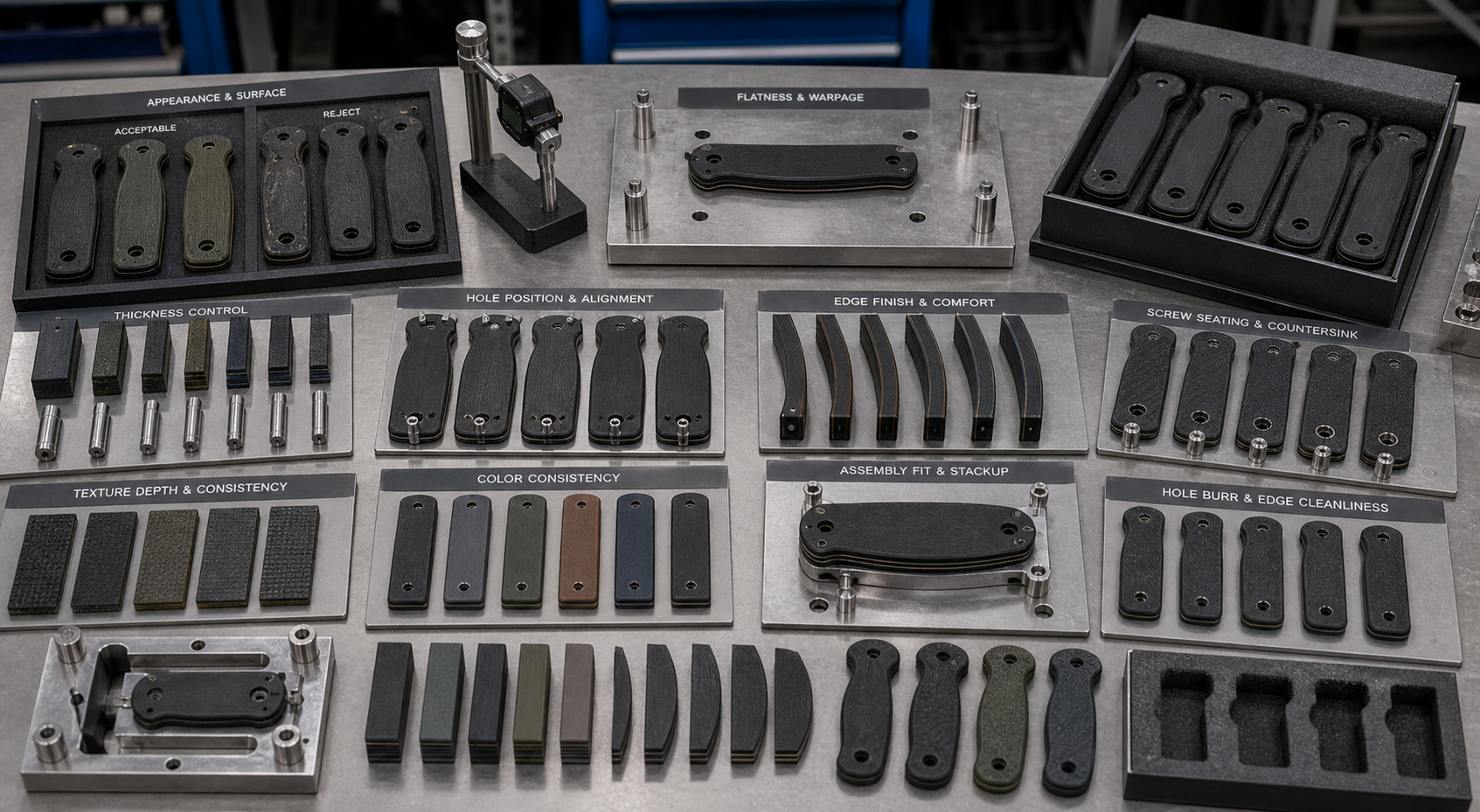 G10 knife handle quality inspection G10 knife handle quality inspection