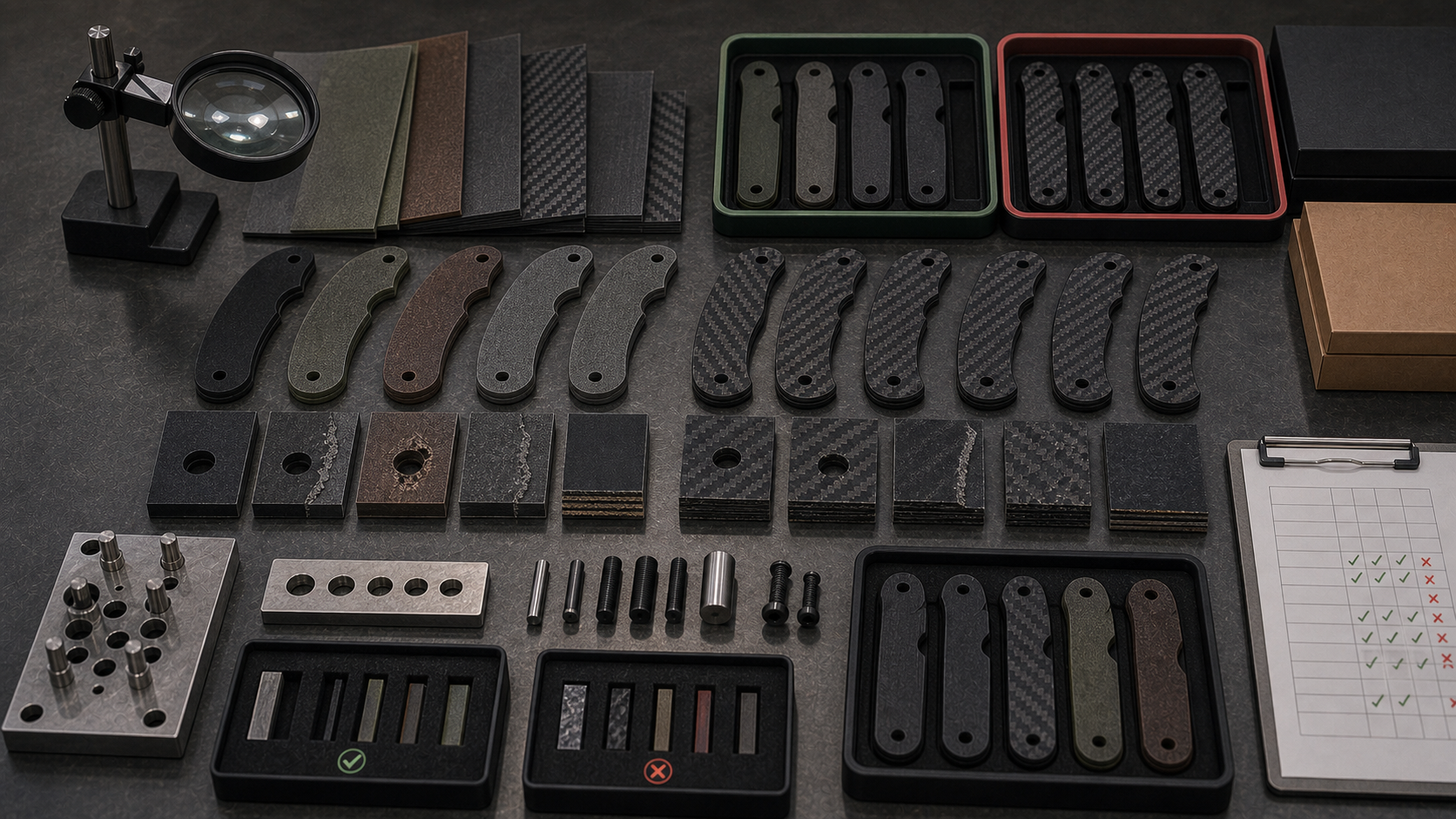 G10 carbon fiber handle quality inspection G10 carbon fiber handle quality inspection