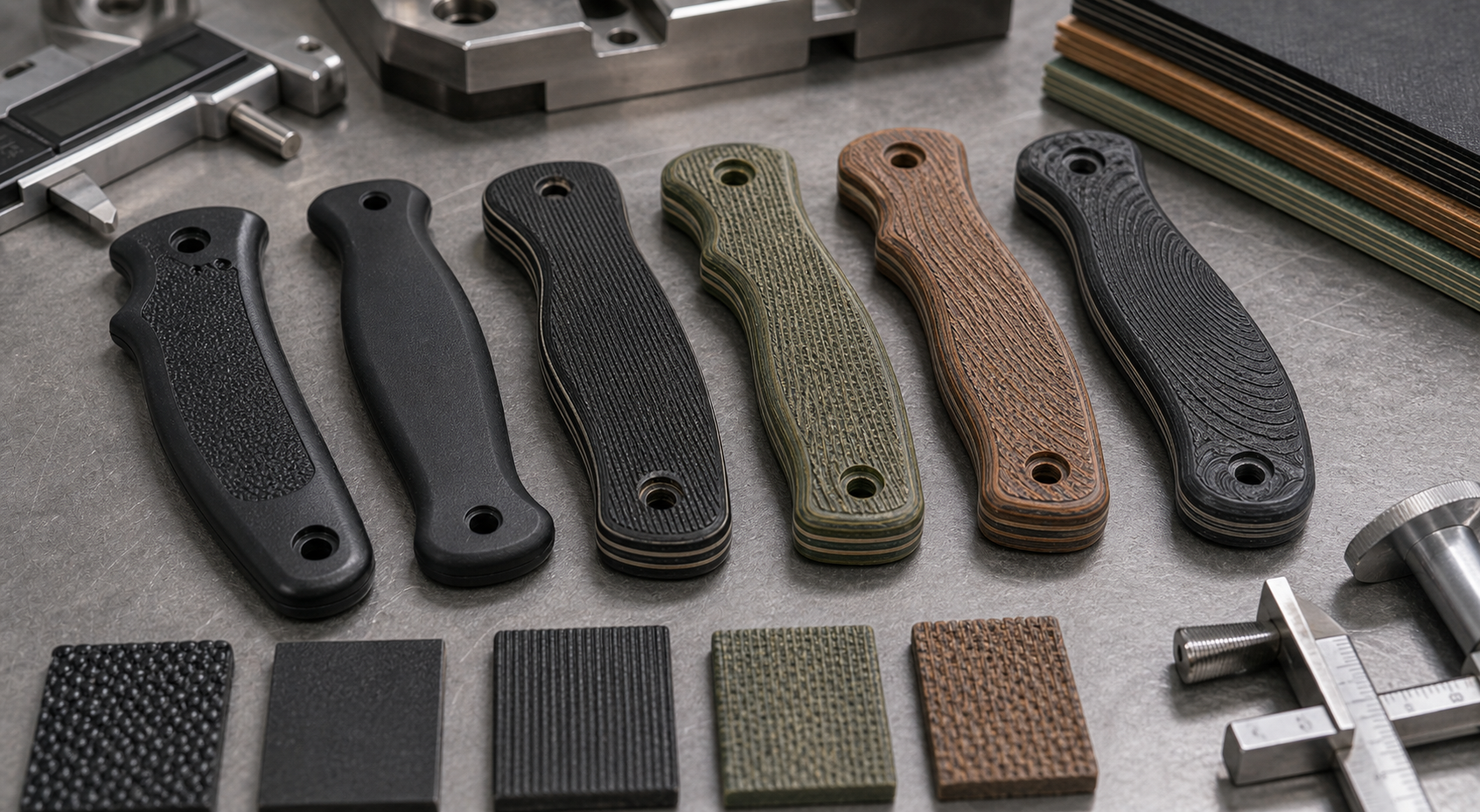 Grivory and G10 grip texture comparison Grivory and G10 grip texture comparison