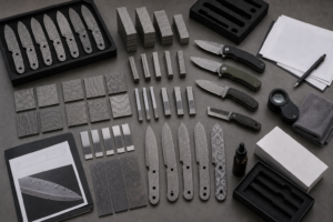Real Damascus steel verification samples for knife buyers