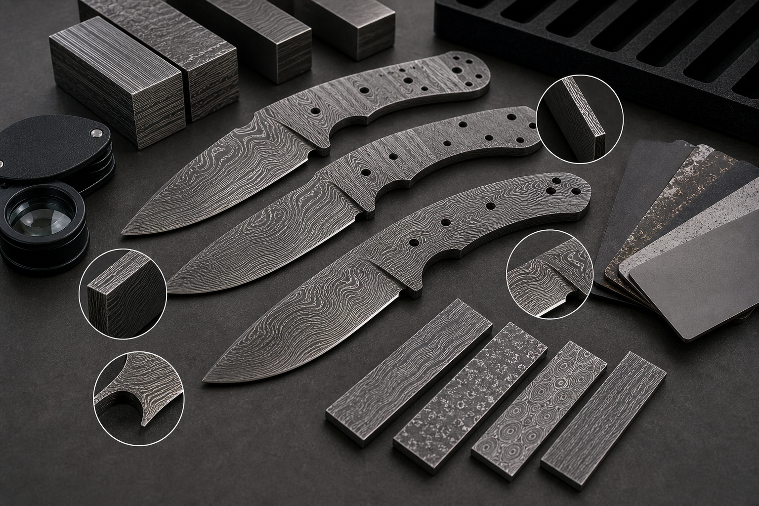 Damascus pattern continuity inspection Damascus pattern continuity inspection