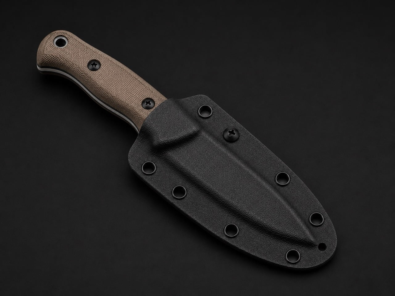 Custom molded Kydex sheath with adjustable carry system