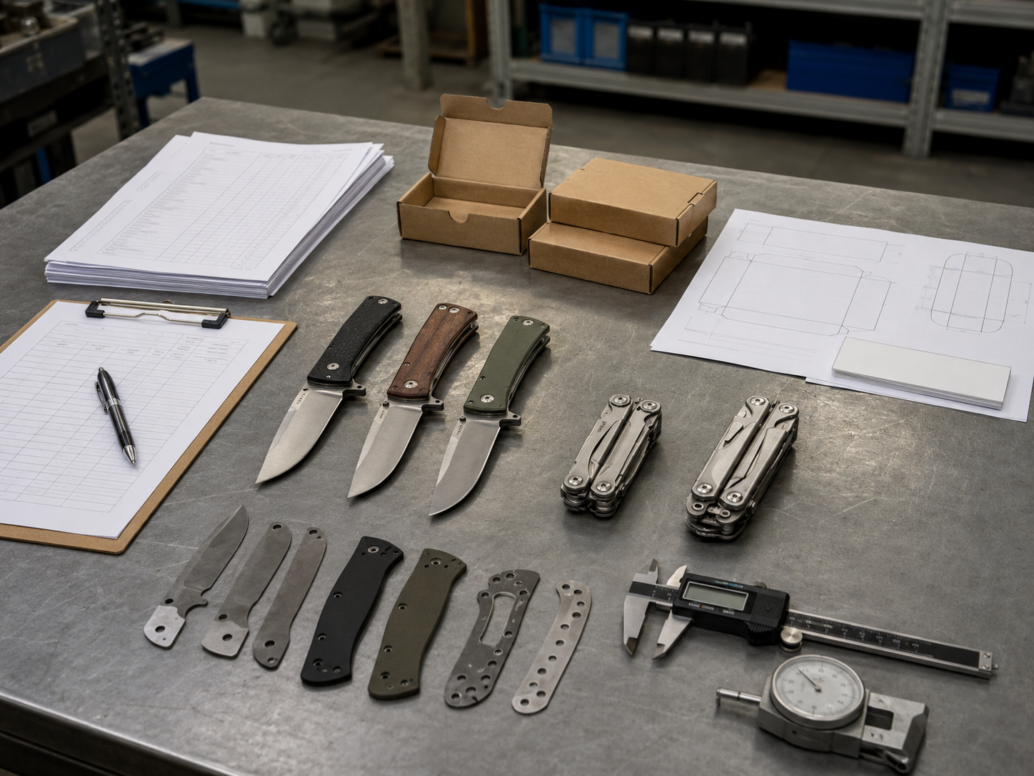 knife production planning and quality control
