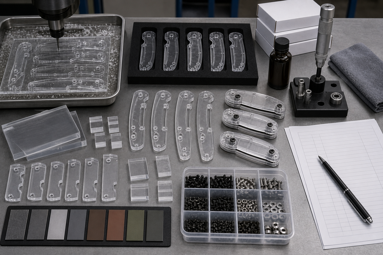 Lexan handle manufacturing and QC inspection Lexan handle manufacturing and QC inspection