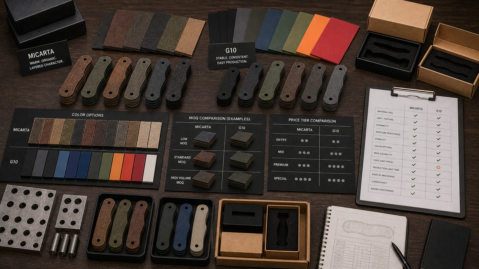 Micarta and G10 cost planning for OEM knives Micarta and G10 cost planning for OEM knives