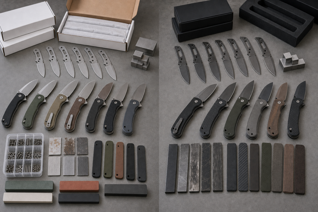 Nitro-V and D2 knife steel comparison for OEM product line planning