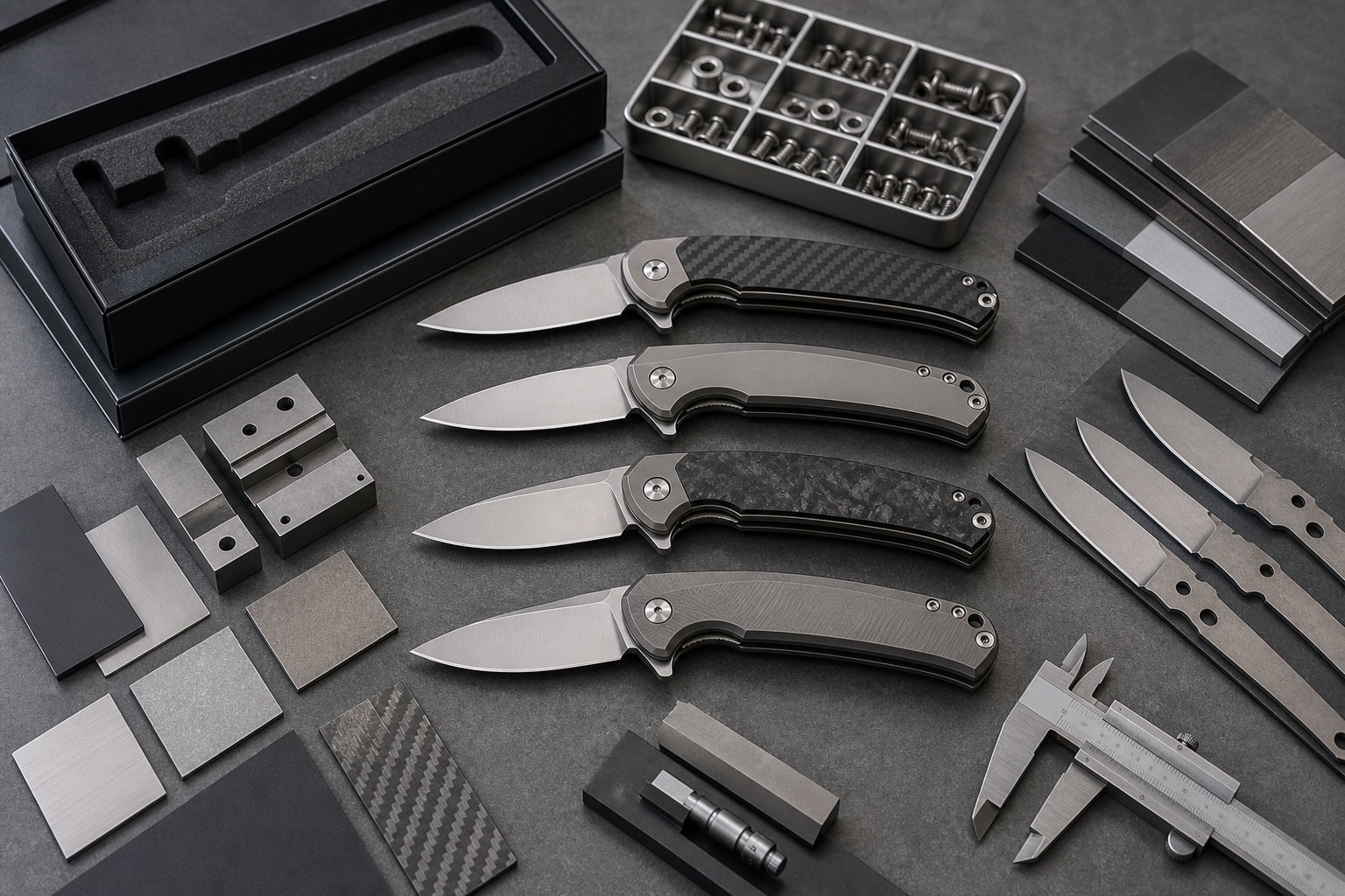 S35VN premium folding knife blade inspection S35VN premium folding knife blade inspection