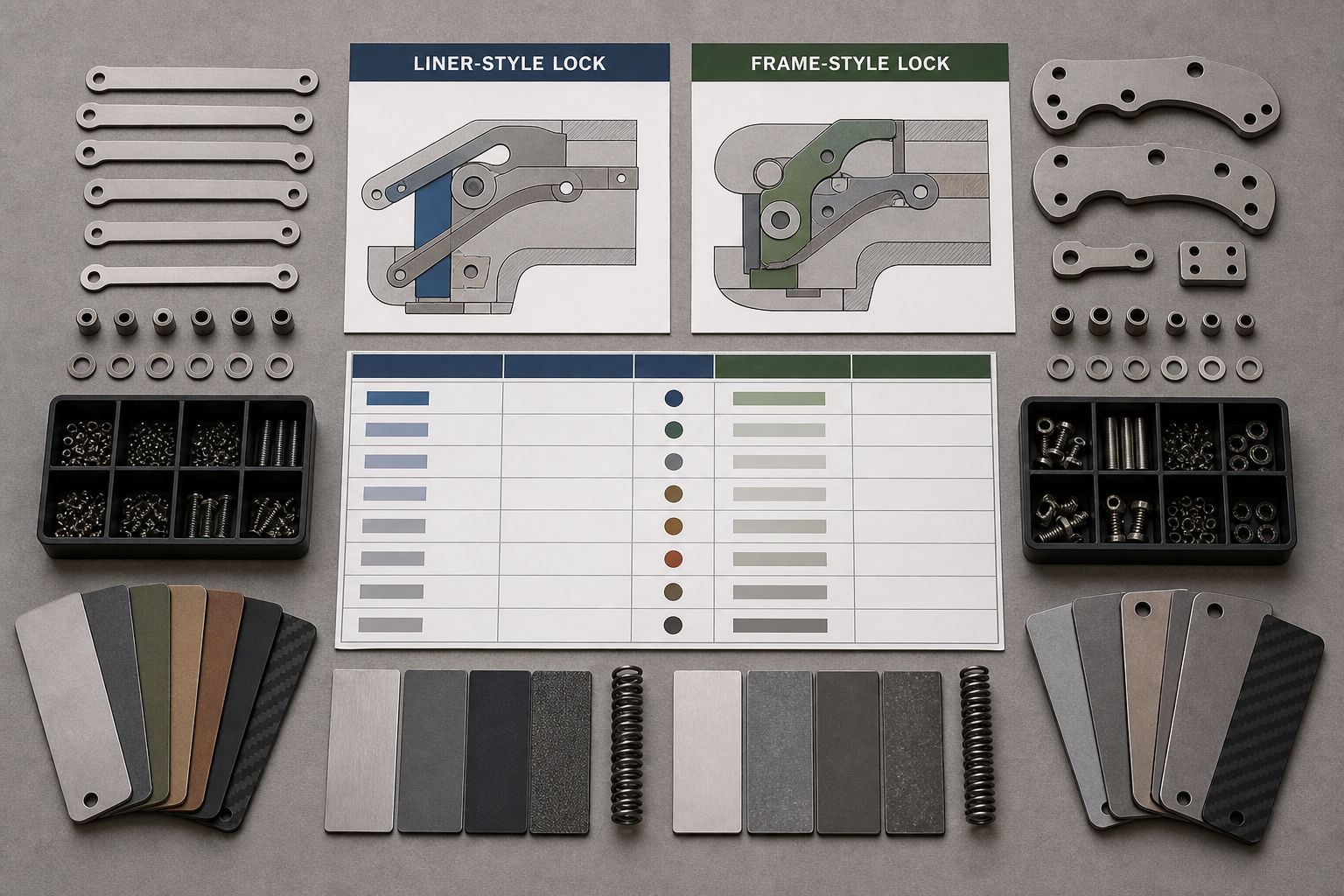 liner lock and frame lock OEM comparison liner lock and frame lock OEM comparison