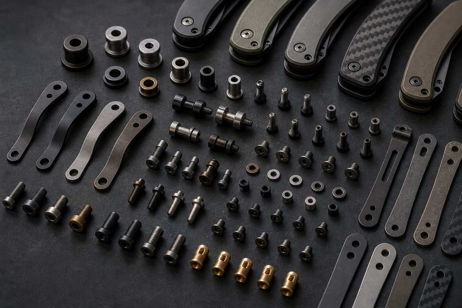 pocket knife screws spacers and clip hardware pocket knife screws spacers and clip hardware