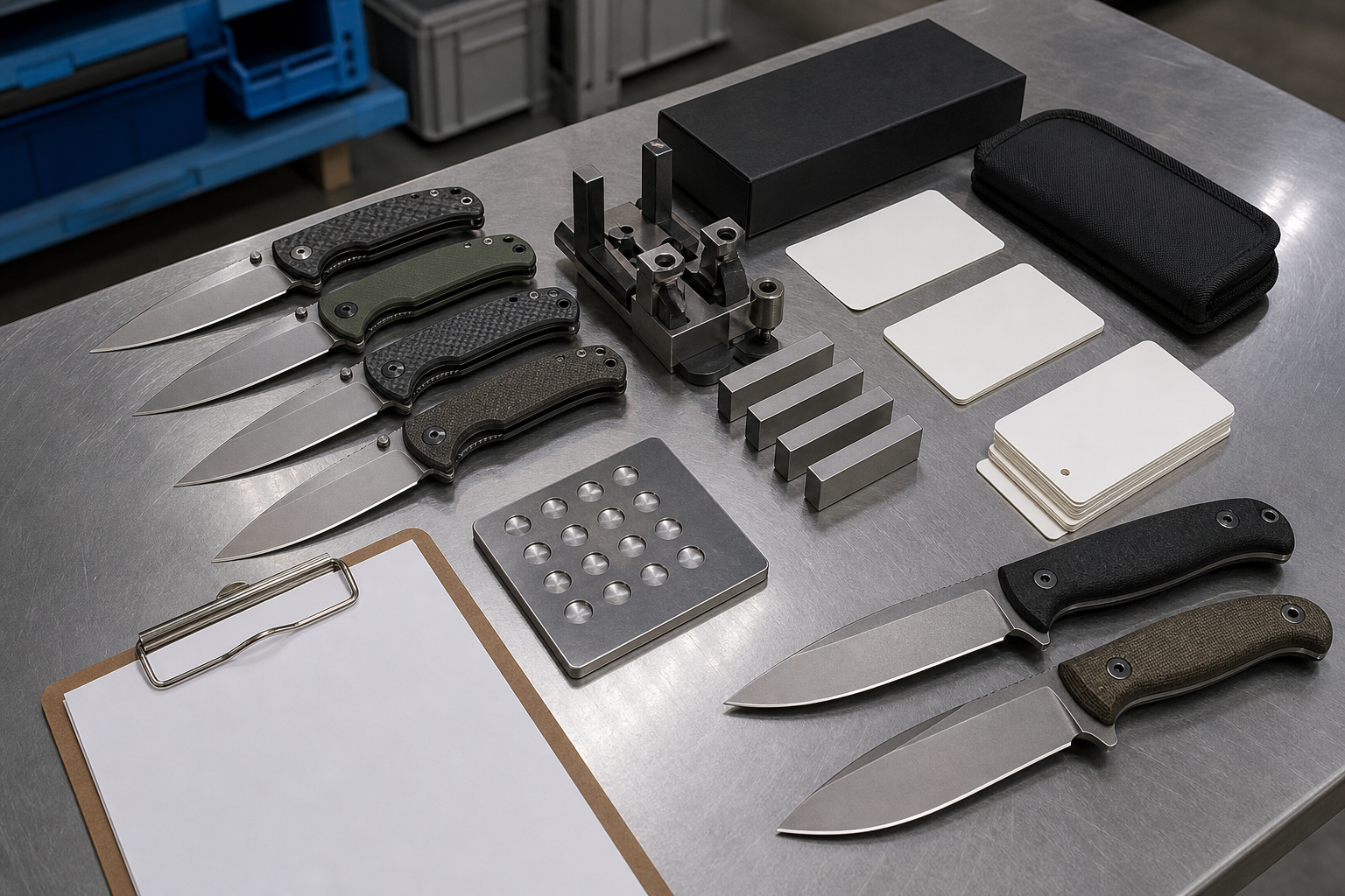 private label knife sample and QC inspection