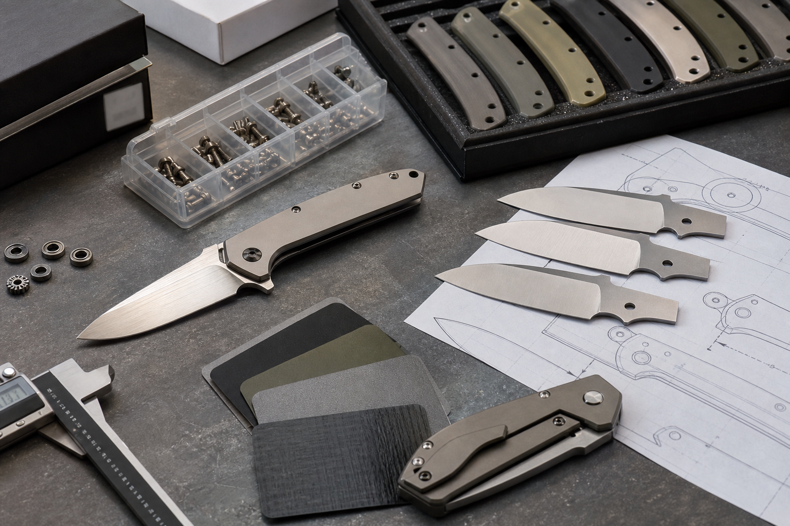 S35VN premium OEM folding knife planning