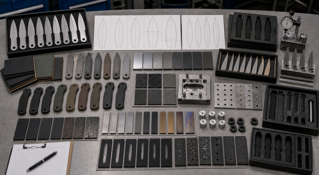 Spear point blade profile sourcing samples for OEM buyers