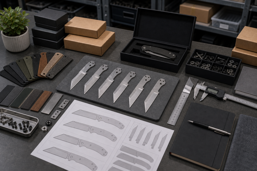 Wharncliffe blade geometry and OEM knife design planning samples