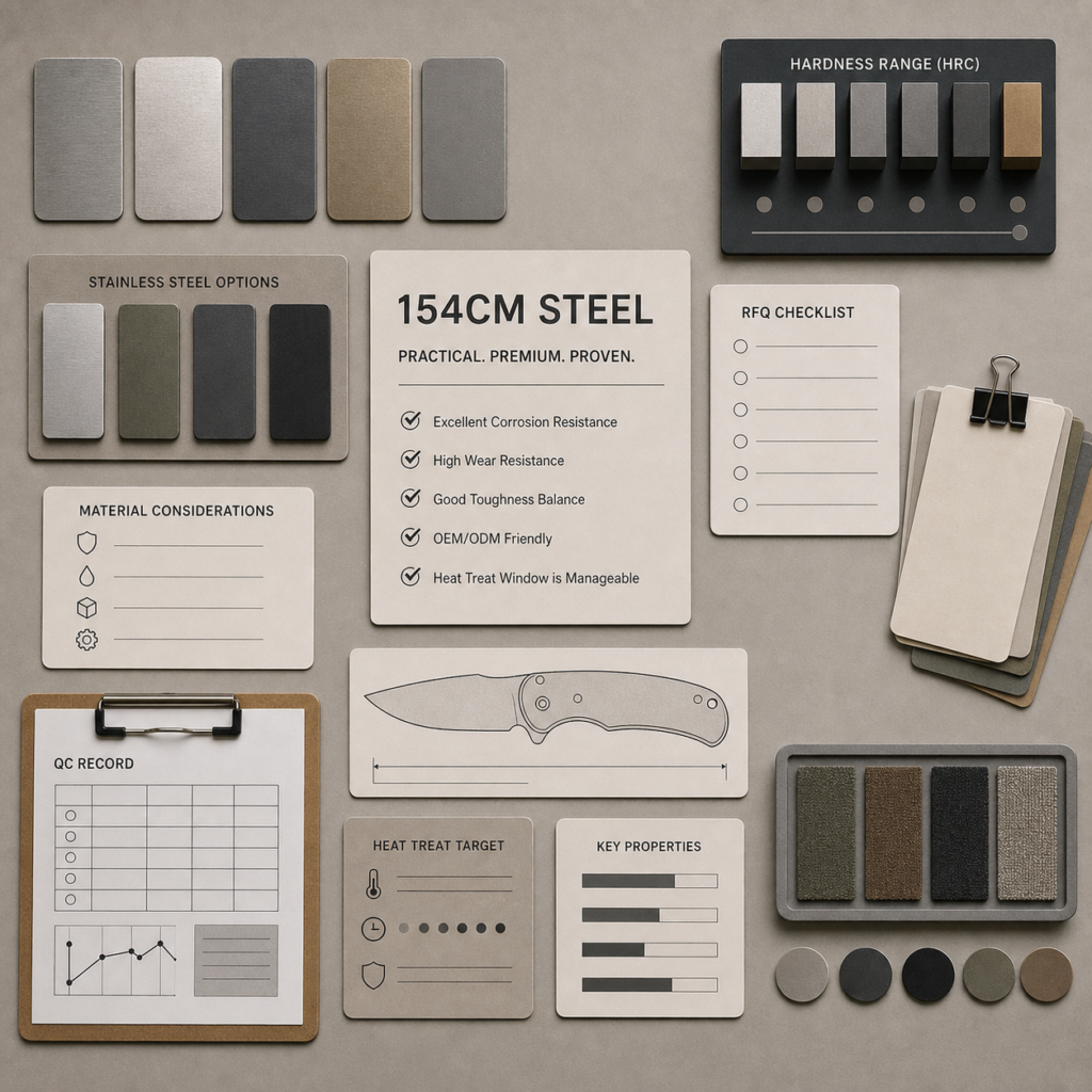 Is 154CM Steel a Practical Choice for OEM/ODM Knives? product planning image