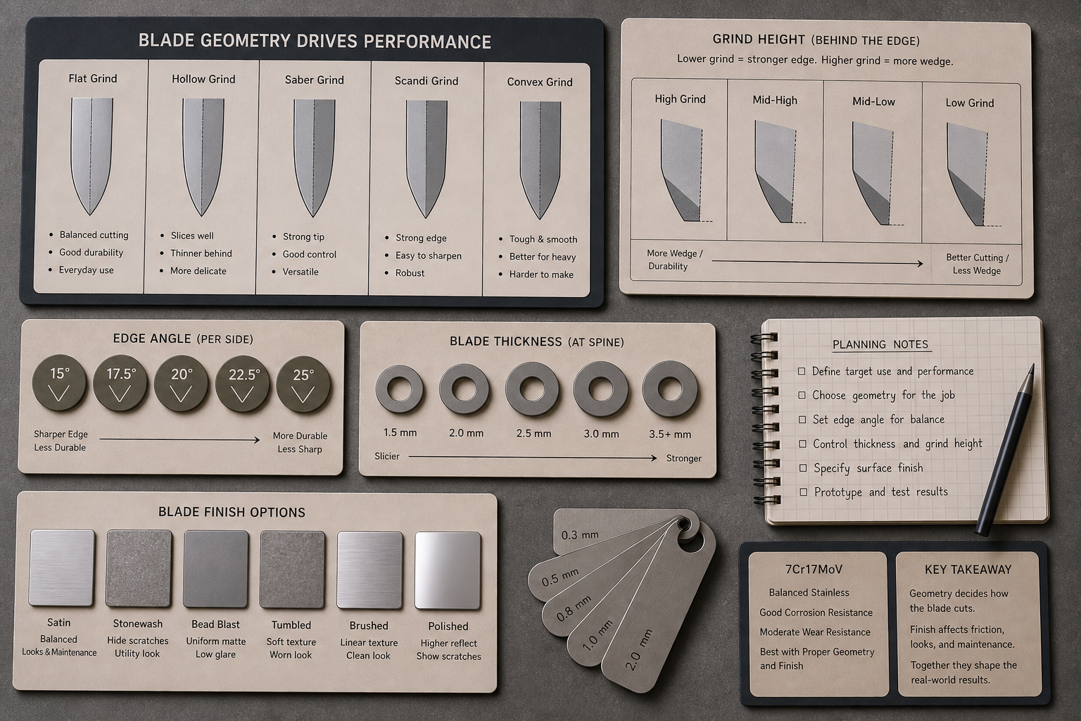 7Cr17MoV blade geometry and finish review 7Cr17MoV blade geometry and finish review