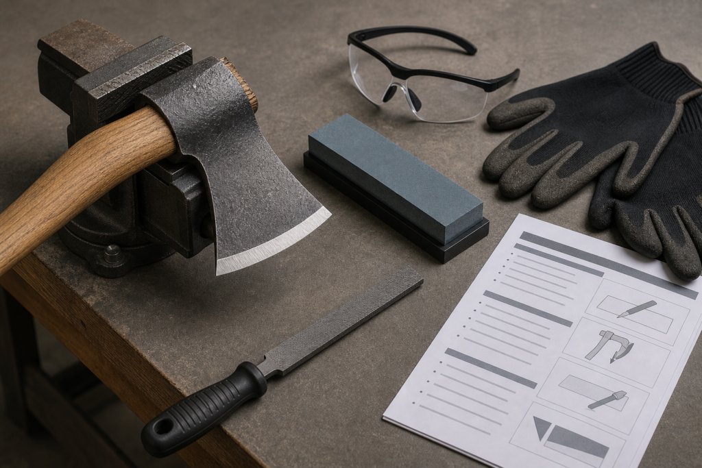 How Should Buyers Explain Axe Sharpening Safely and Practically buyer guide visual