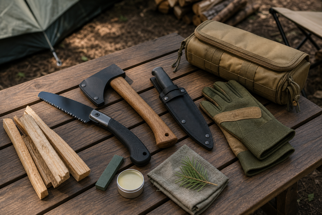 beginner camping wood processing tool kit