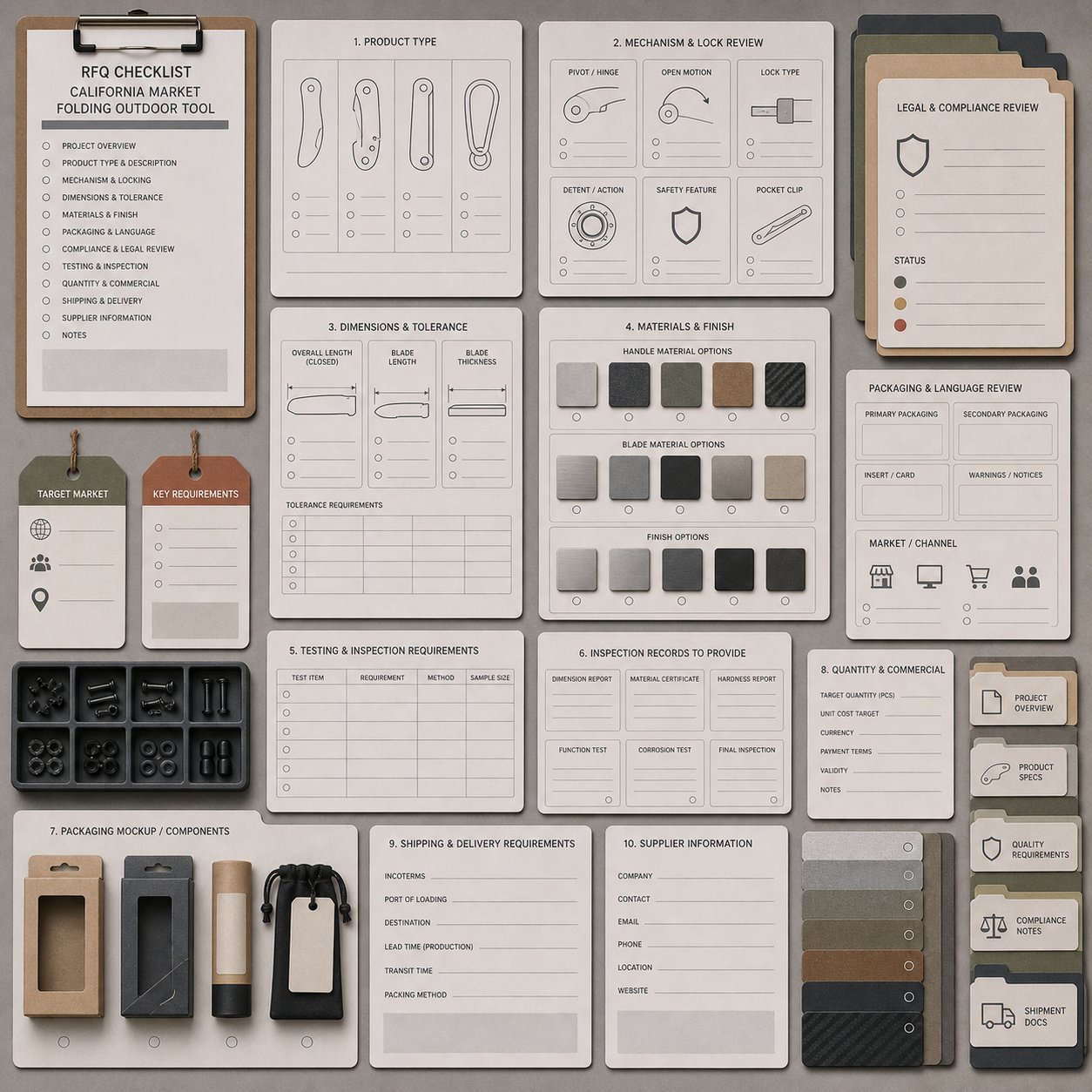 California market knife RFQ checklist California market knife RFQ checklist