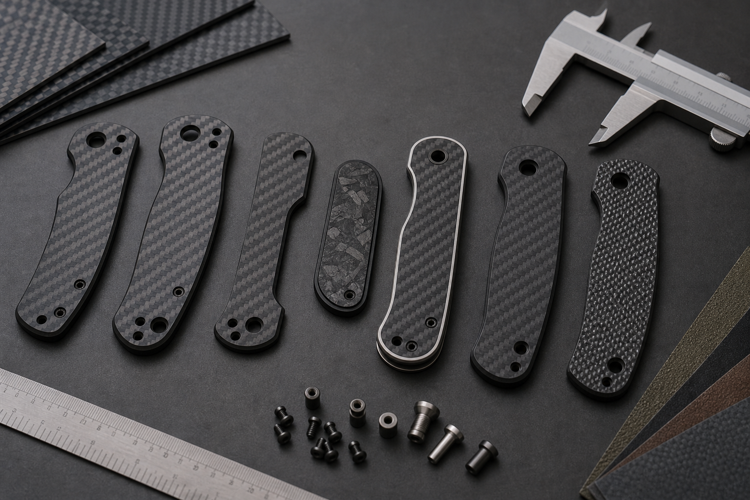 carbon fiber handle options for folding knives